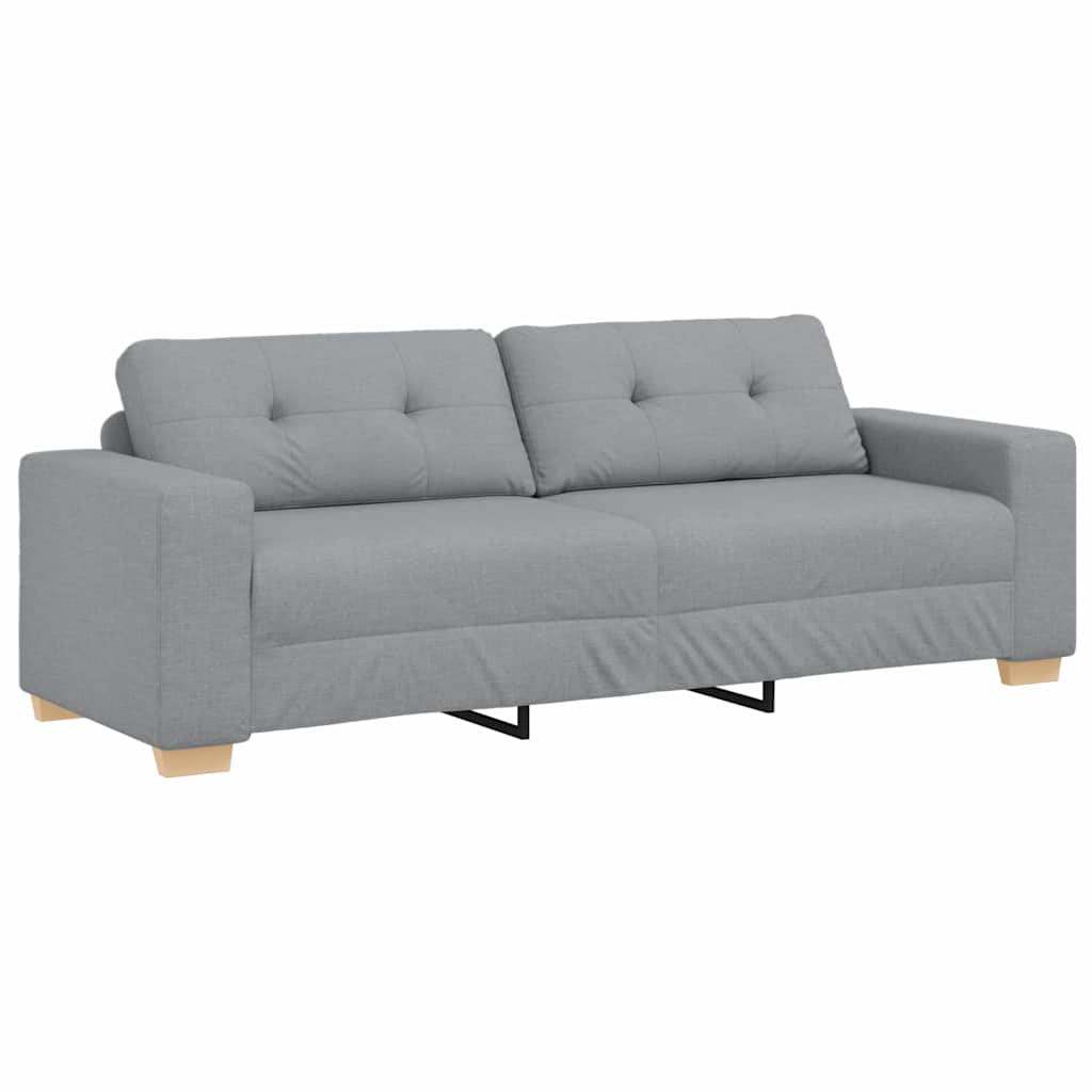 Sofa Set with Cushion with Pillow Grey Fabric
